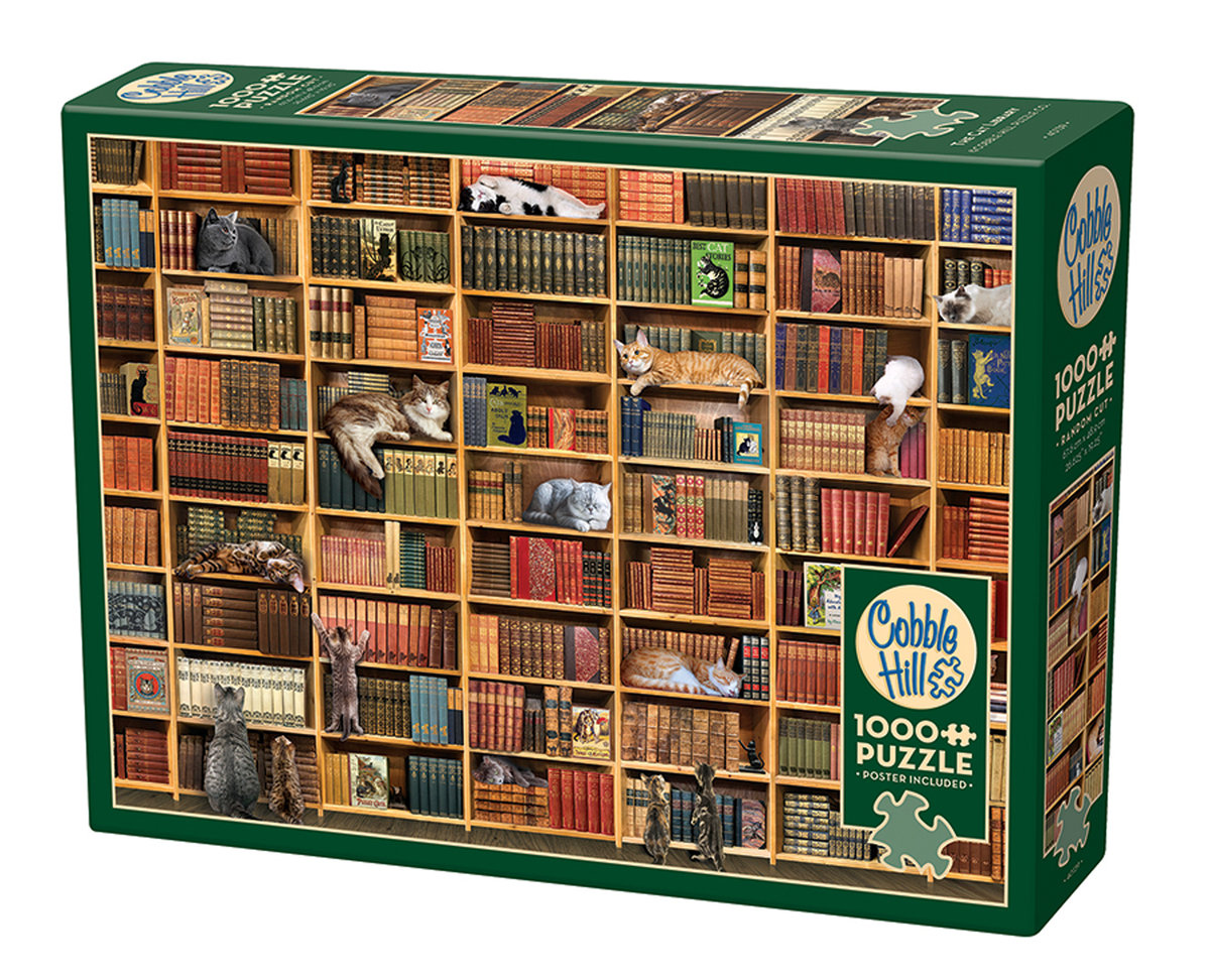 Puzzle 1000 Kocia biblioteka Cobble Hill