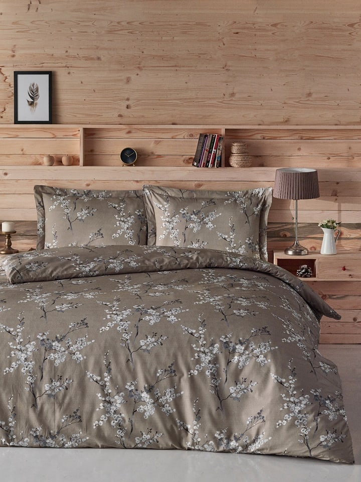 Elizabed Komplet pościeli renforcé w kolorze jasnobrązowym