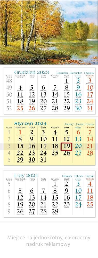 Lucrum, Kalendarz ścienny trójdzielny 2024 Jesień