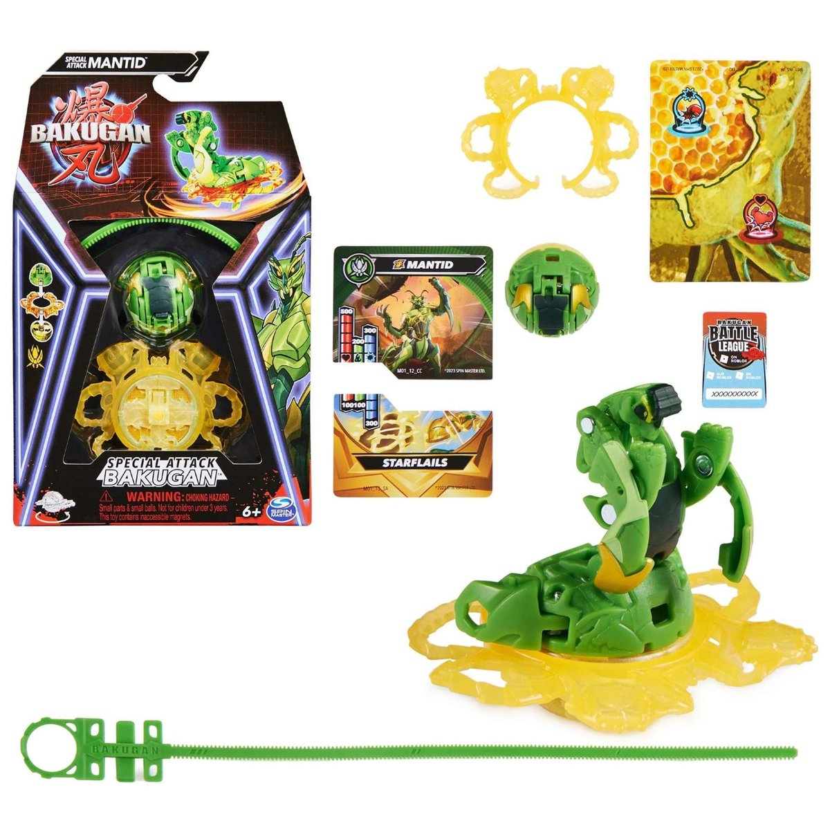 Bakugan Special Attack Mantid Wirująca Figurka Akcji + Karty