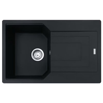 Franke Urban UBG 611-78 GSC Zlewozmywak granitowy jednokomorowy 78x50 cm czarny mat 114.0687.275