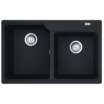 Franke Urban UBG 620-36-33 GSC Zlewozmywak granitowy dwukomorowy 78x50 cm czarny mat 114.0687.311