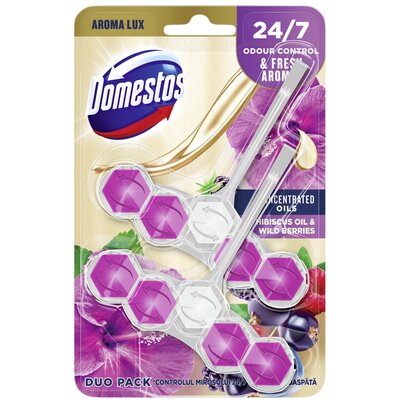 Domestos Aroma Lux Kostka toaletowa do WC Hibiscus Oil & Wild Berries 1op.-2x55g
