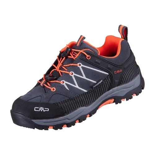 CMP Unisex Rigel Low Wp dziecięce buty trekkingowe i do wędrówek, Antracite Flash Orange, 35 EU