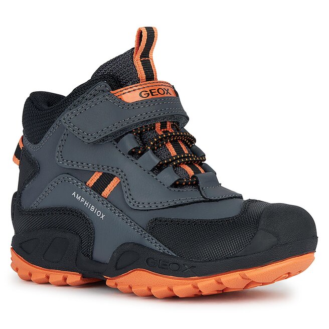 Śniegowce Geox Jr New Savage B Abx J261WB 050BU C0904 S Dk Grey/Orange
