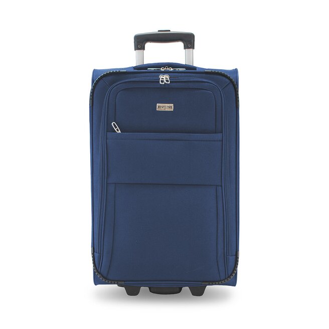Mała Materiałowa Walizka Semi Line T5601-6 Granatowy
