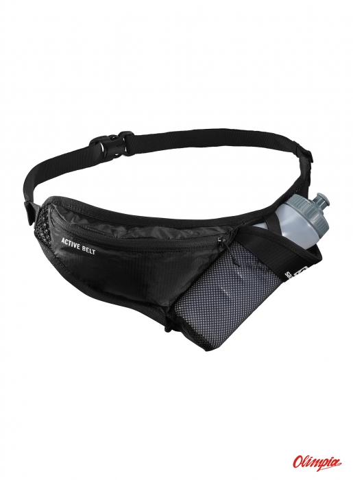 Pas biegowy Salomon Active Belt - black/black