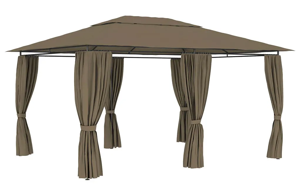 Nowoczesna altana do ogrodu taupe M2-M43