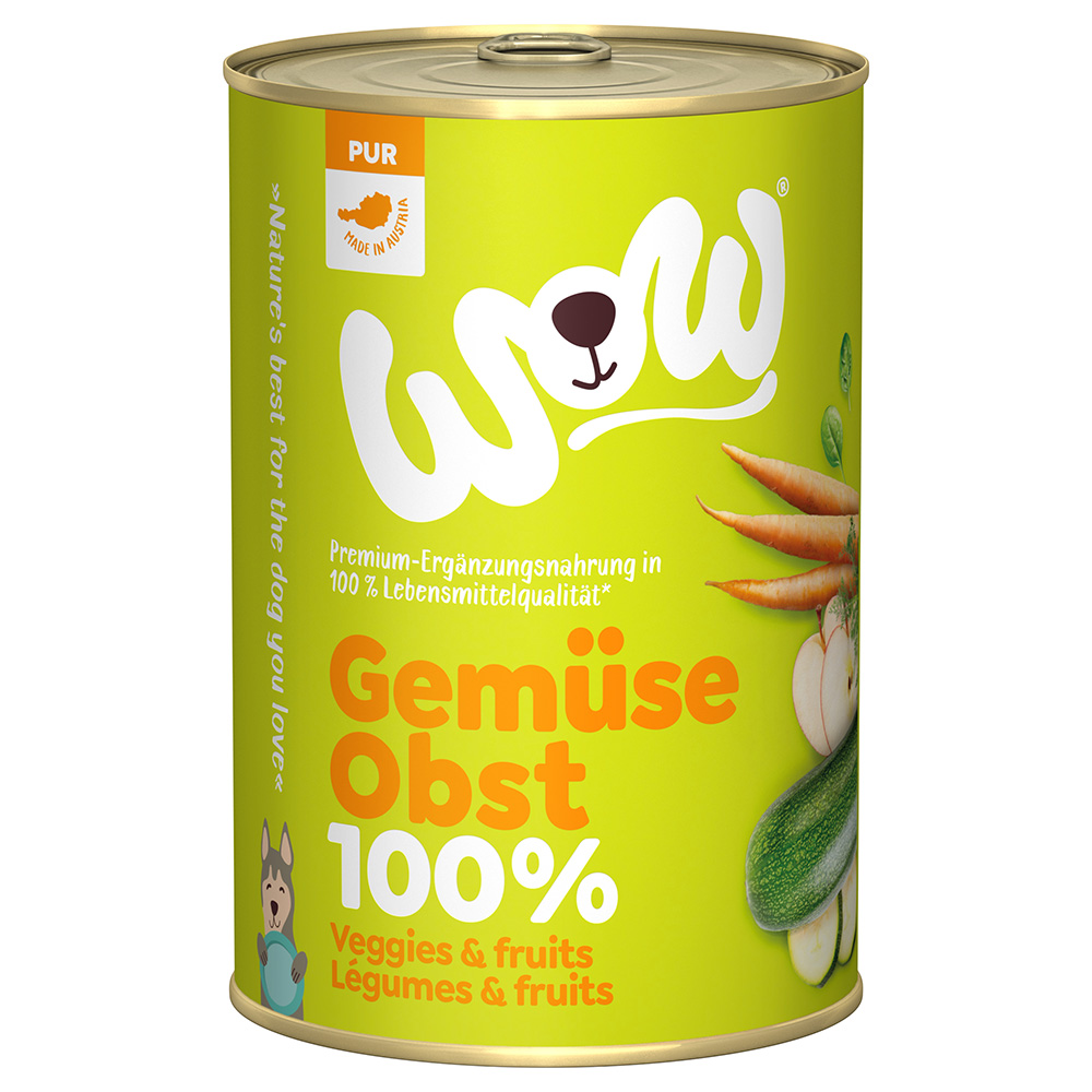 WOW Pur, 6 x 400 g - 100% warzywa i owoce