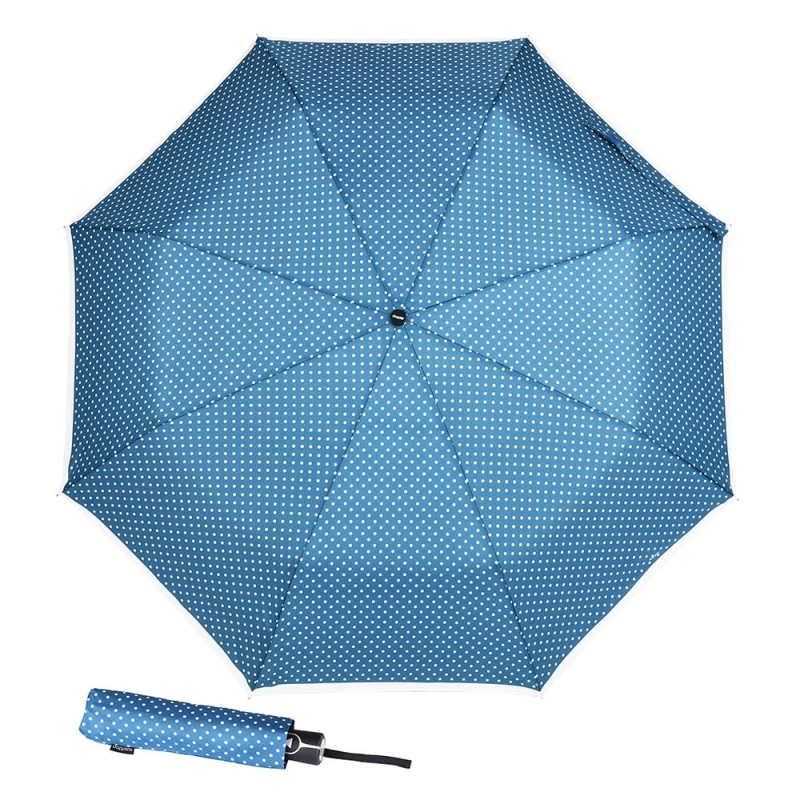 Parasolka damska składana Doppler w kropki turkus