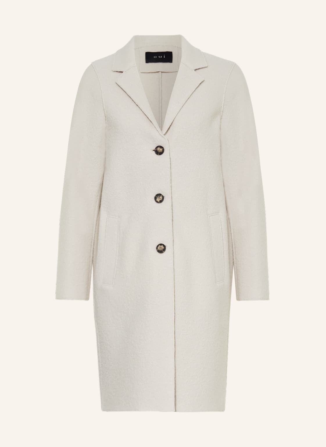 Oui Płaszcz Bouclé weiss
