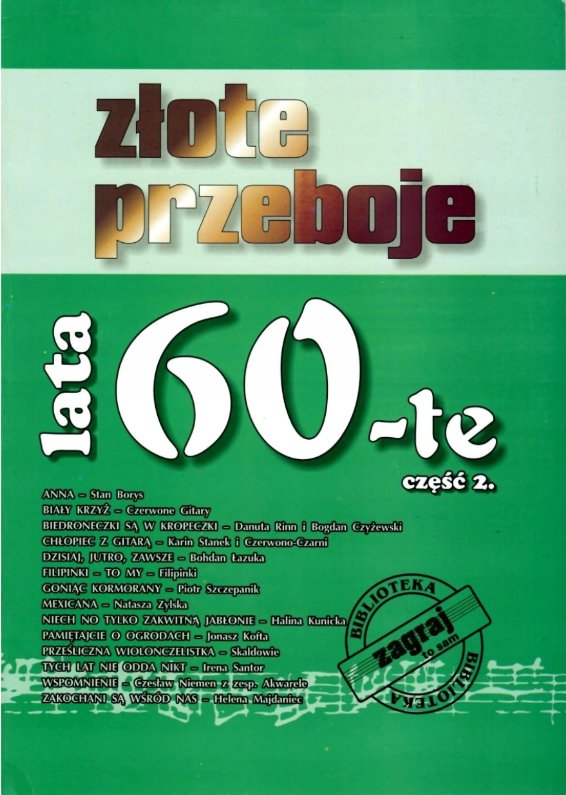 Książka Złote Przeboje Lata 60-te cz.2/STUDIO BIS