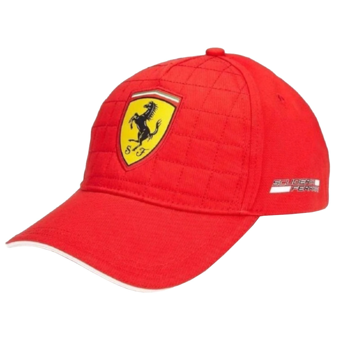 Ferrari SF FW Quilt Cap 130181044-600, Mężczyzna, Czapka z daszkiem, Czerwony