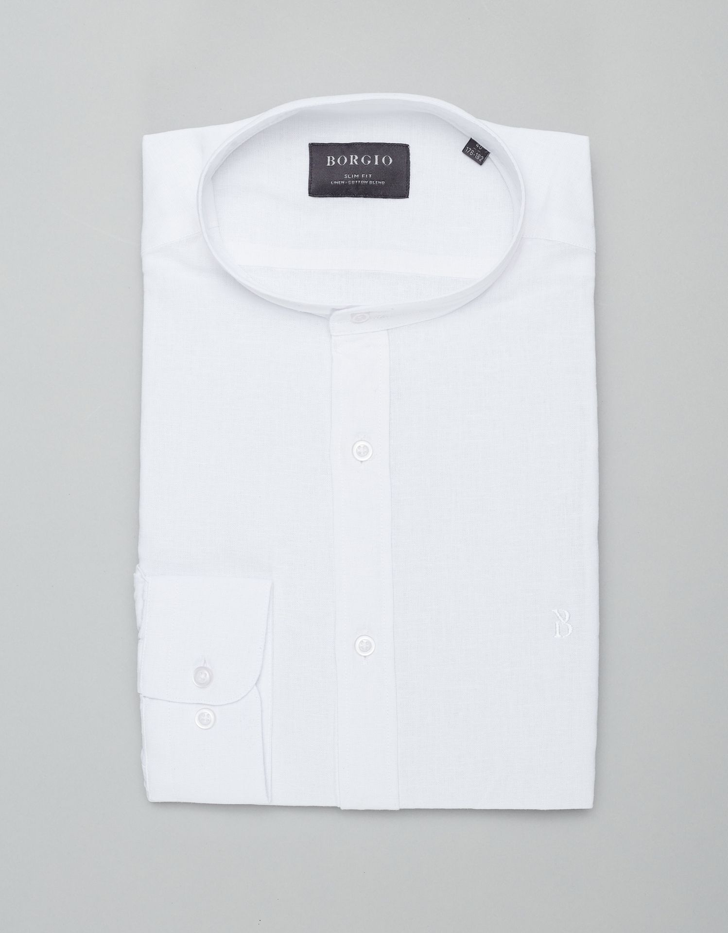 koszula lentini 00386 długi rękaw biały slim fit