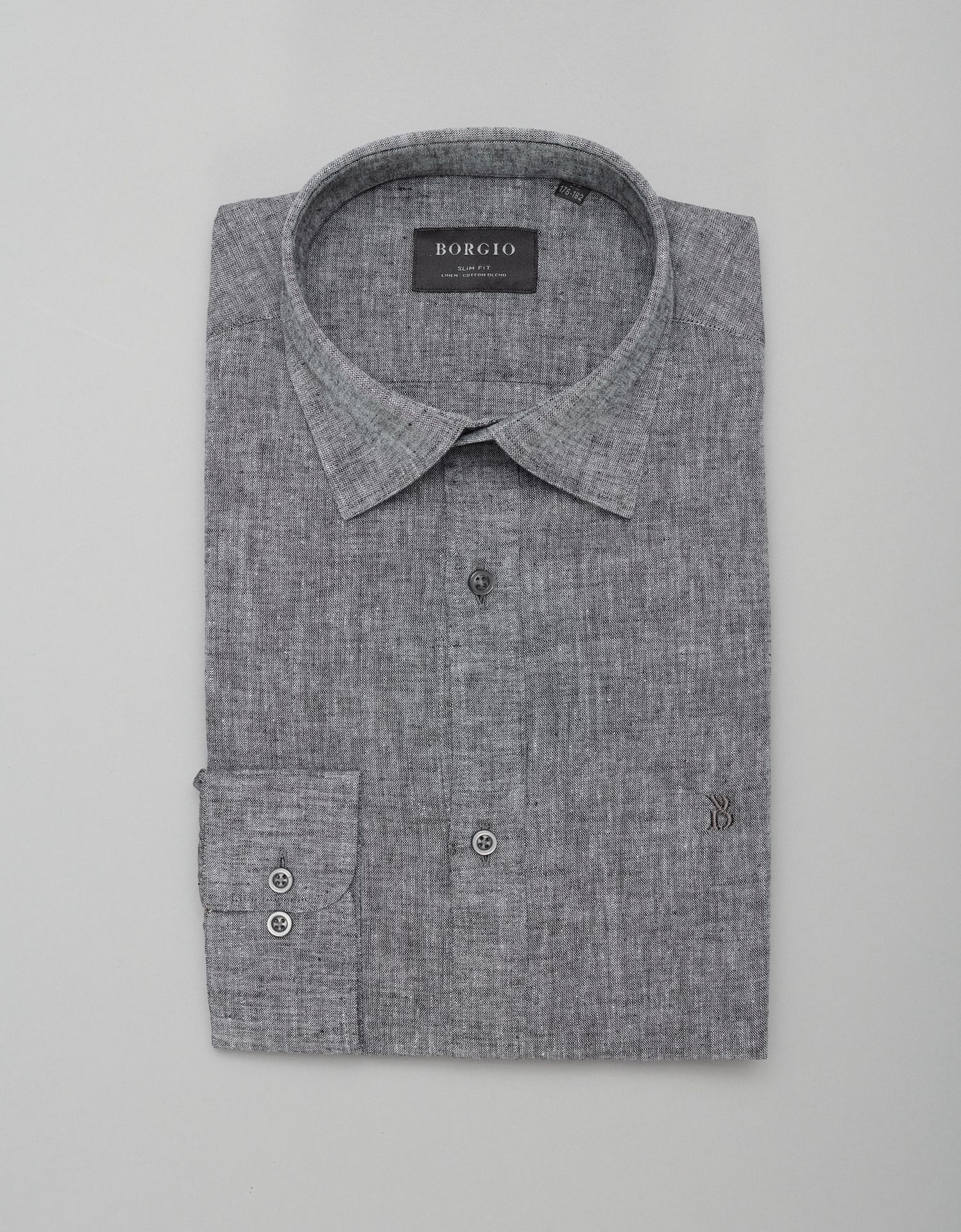 koszula lentini 00390 długi rękaw granatowy slim fit