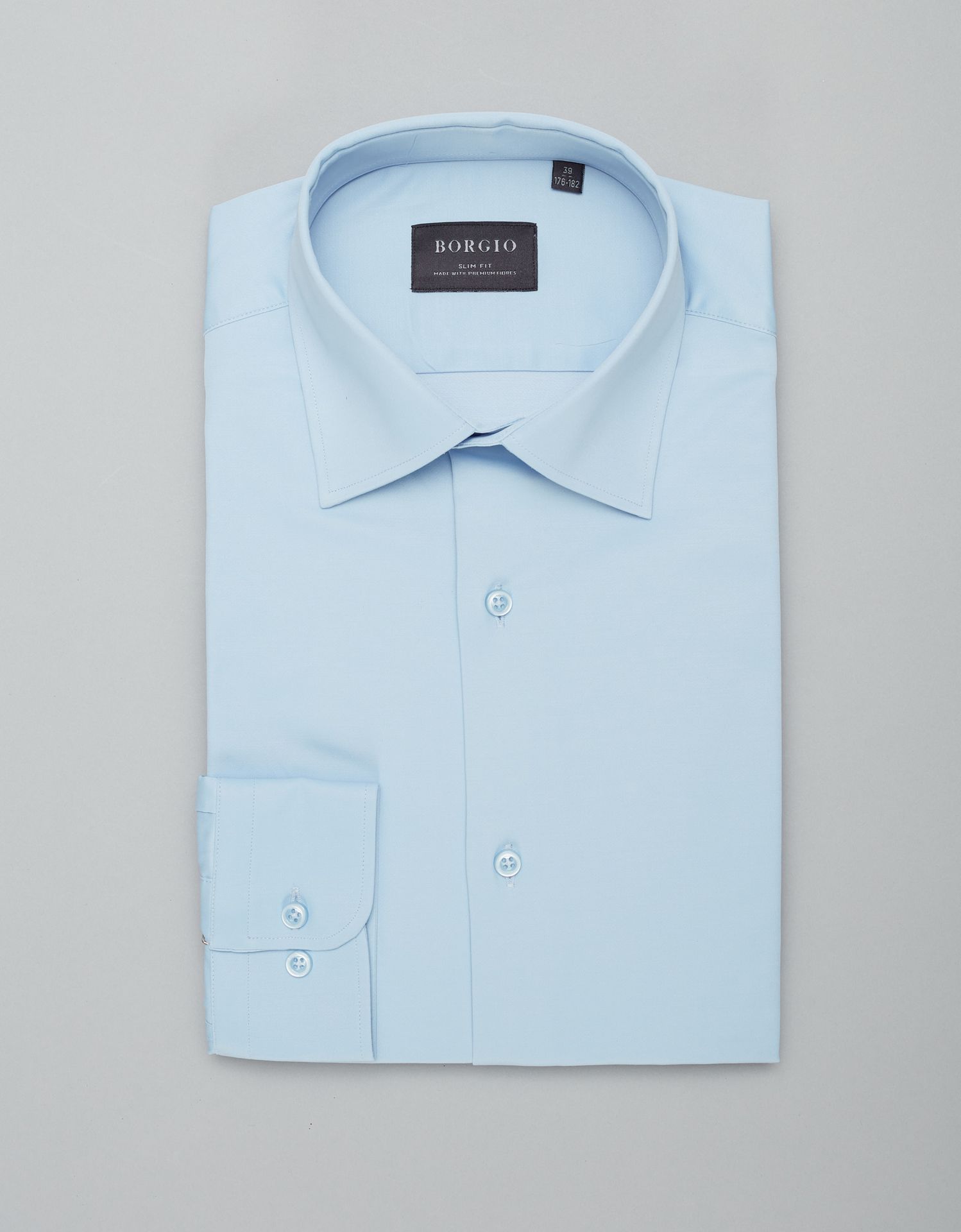 koszula lumia 00434 długi rękaw błękit slim fit