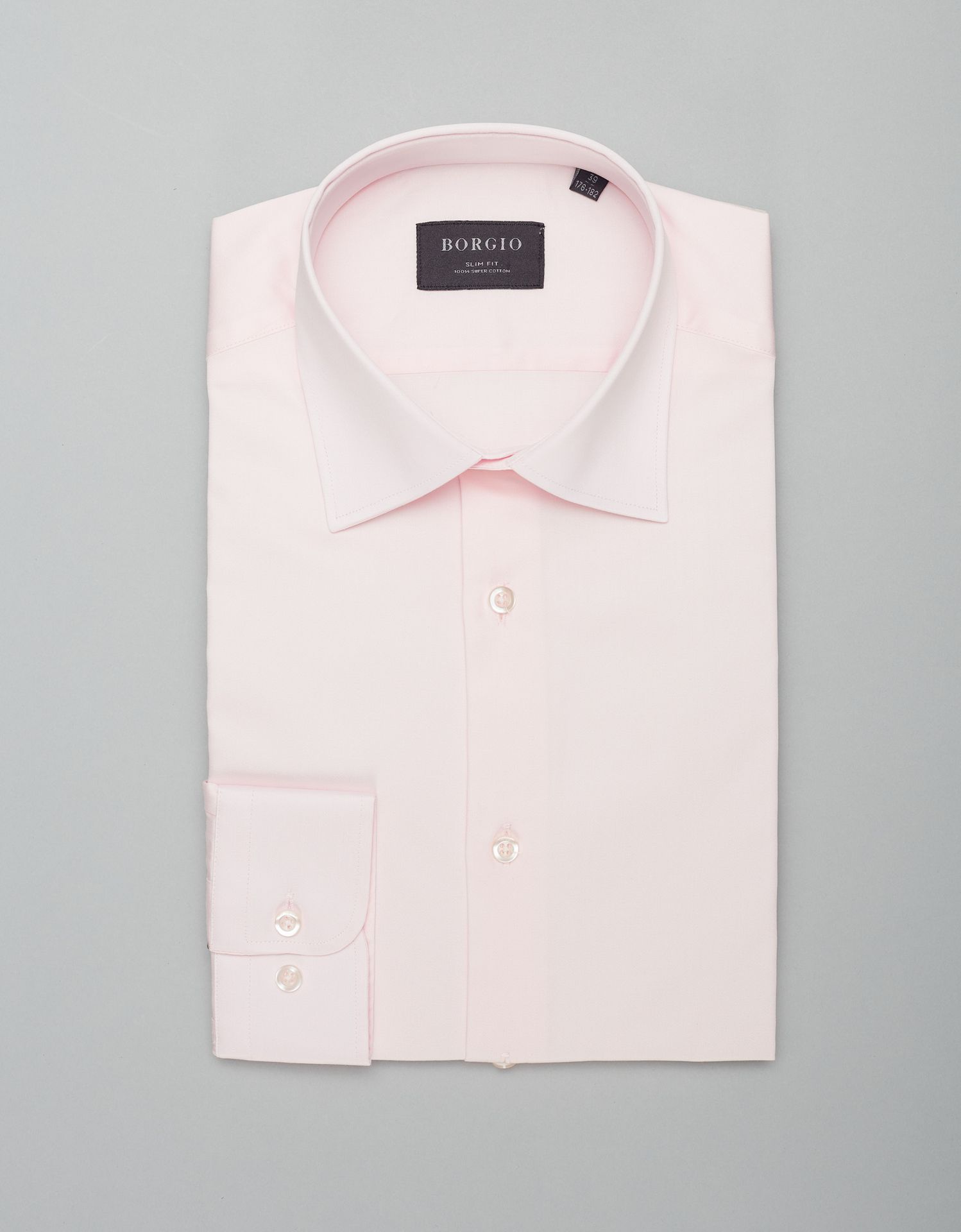 koszula simeria 00425 długi rękaw róż slim fit