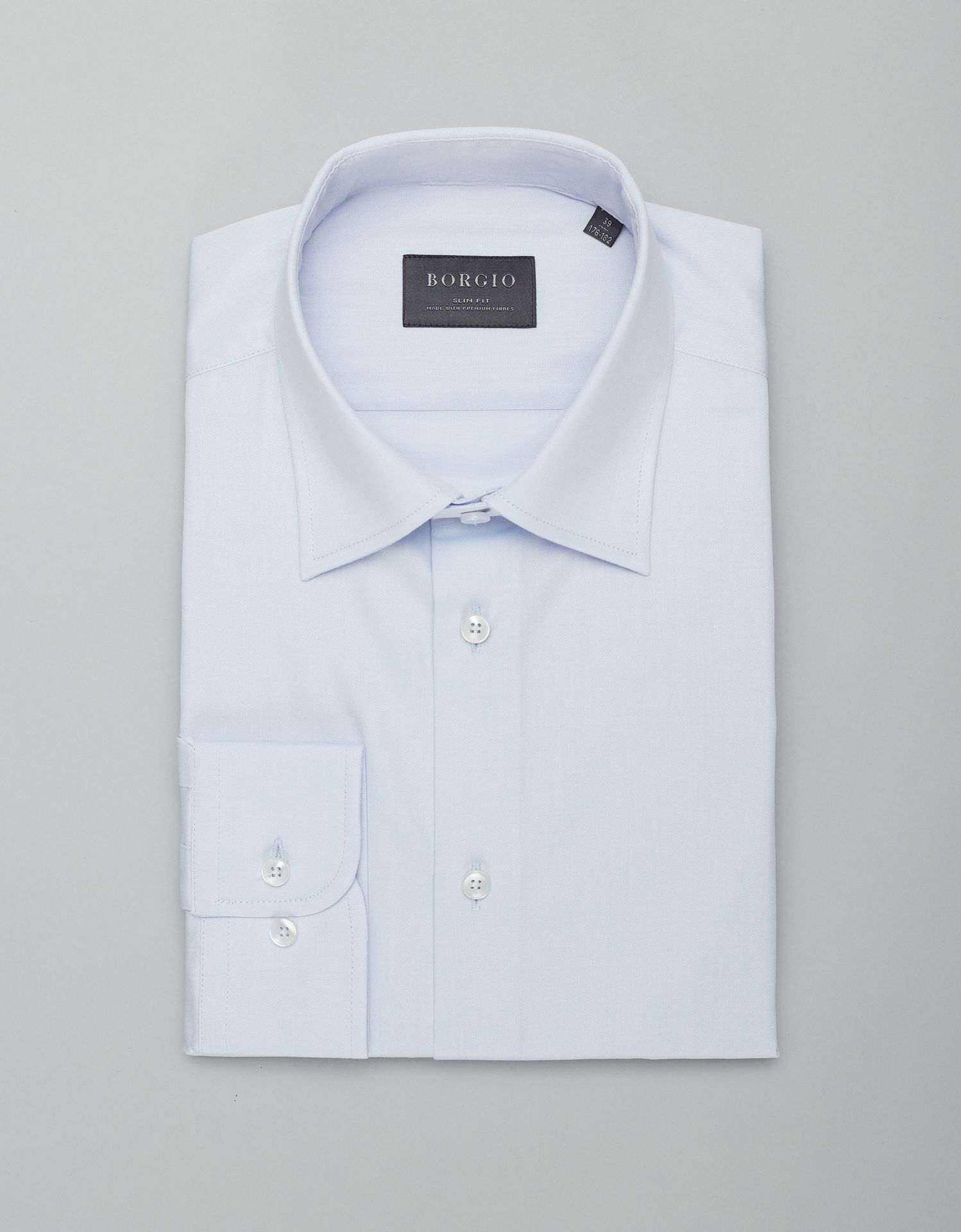 koszula lavello 00423 długi rękaw błękit slim fit