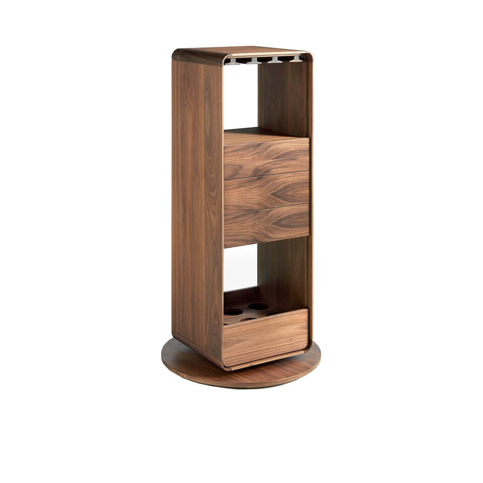 Obrotowa szafka barowa z drewna orzechowego  3115 ANGEL CERDA