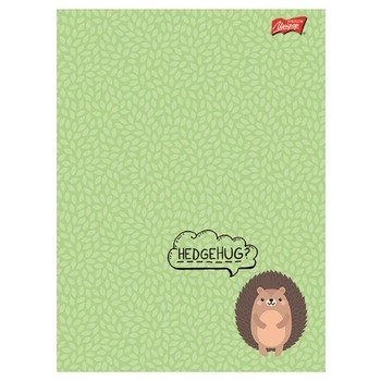 Unipap zeszyt okładka laminowana A5, 16 kartek, krata WOODLAND ANIMALS