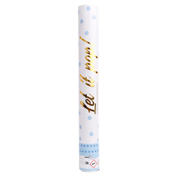 TUBA Z KONFETTI 40 CM NIEBIESKIE