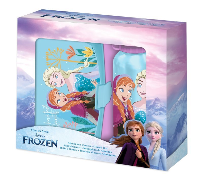 Kids Euroswan, Zestaw Bidon aluminiowy + śniadaniówka Kraina Lodu Frozen