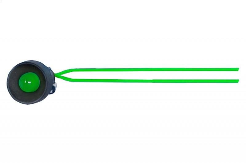 Lampka kontrolna z przewodem fi 10mm 24V AC/DC zielony