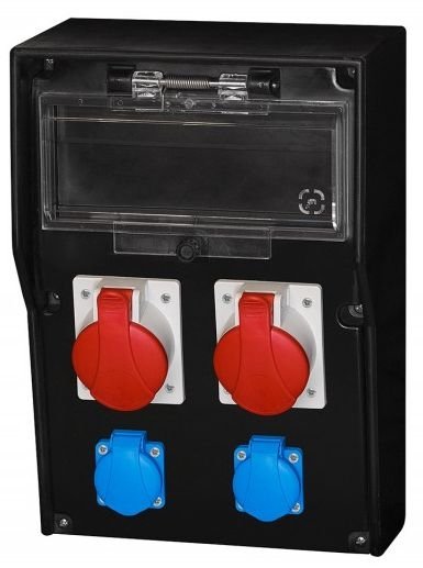 F-elektro Rozdzielnica gumowa LIDO 12S 2x32A 5p 2x250V F3.0350