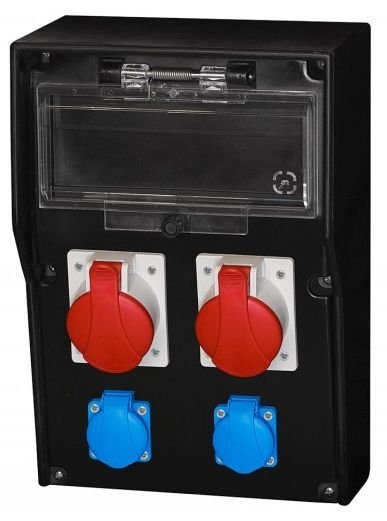 F-elektro Rozdzielnica gumowa LIDO 12S 2x16A 5p 2x250V F3.0349