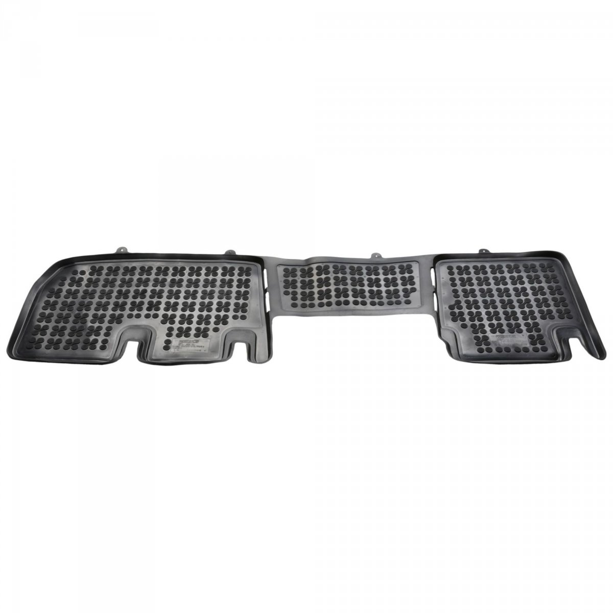 REZAW PLAST Dywaniki gumowe czarne PLAST 201919, 3 szt, Fiat Talento od 2016 - 9 osobowy (3 rzędy siedzeń) z wylotami nawiewów powietrza, z dodatkowym wzmocnieniem po stronie kierowcy PLAST 201919