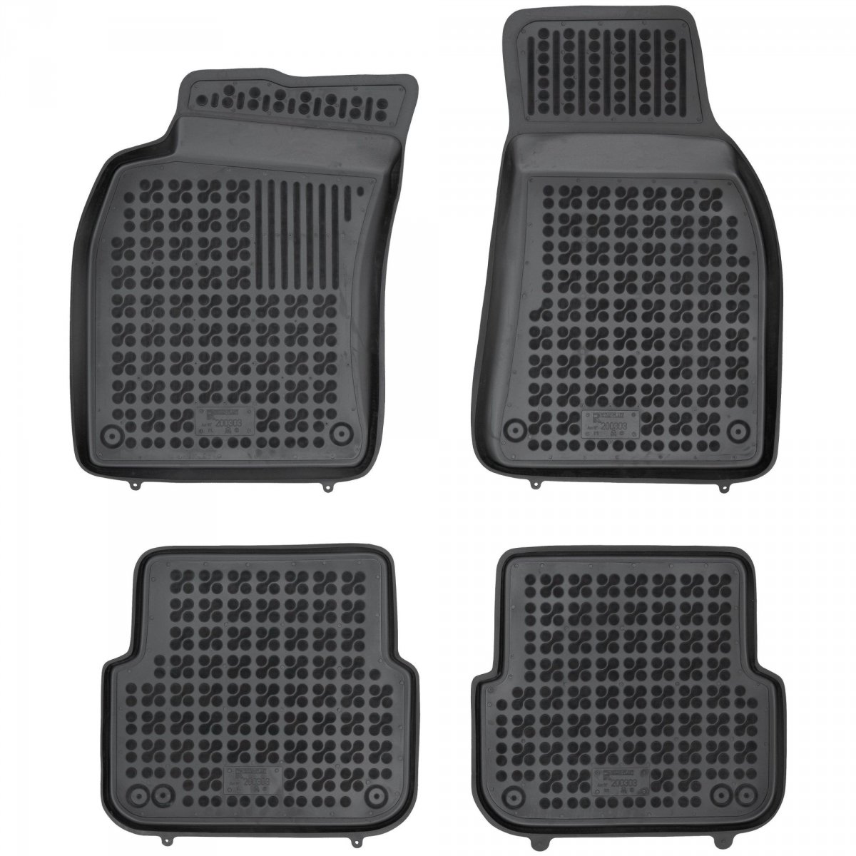 REZAW PLAST Dywaniki gumowe czarne PLAST 200303, 4 szt, Audi A6 C6 Sedan 2004 - 2008 PLAST 200303