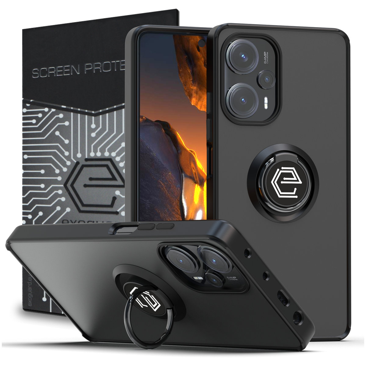 ETUI EXOGUARD O-RING + SZKŁO - XIAOMI POCO F5 - PANCERNE CASE OBUDOWA FUTERAŁ RING