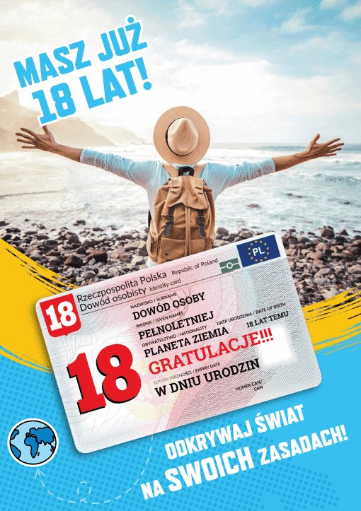 Kartka na osiemnastkę dla Chłopaka GIFT165