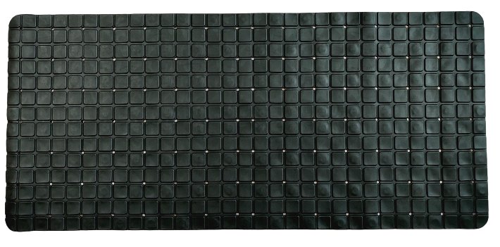 Mata do kąpieli antypoślizgowa 37x82 cm, czarna