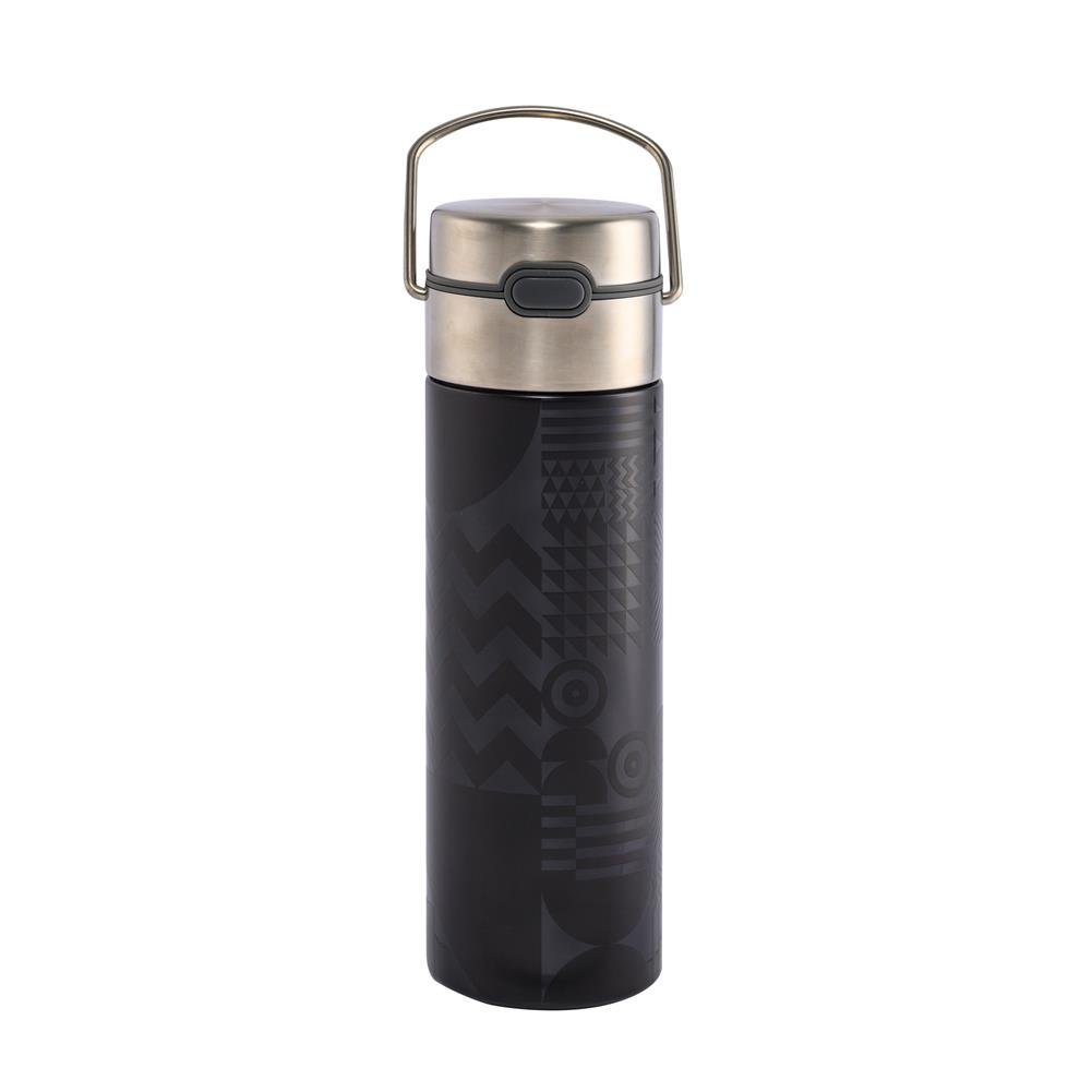 Eigenart Eigenart Leeza Geo Black 0,5 L Czarny Termos Do Kawy I Herbaty Ze Stali Nierdzewnej