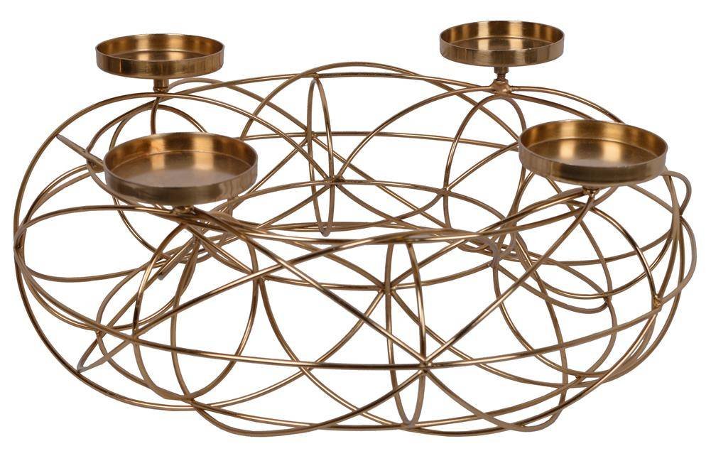 Świecznik wieniec złoty