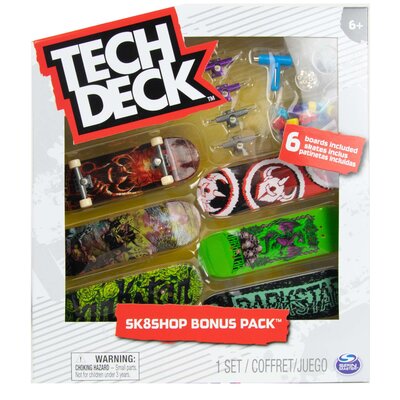 Tech Deck zestaw Sk8Shop 6 deskorolek Bonus Pack Darkstar + akcesoria