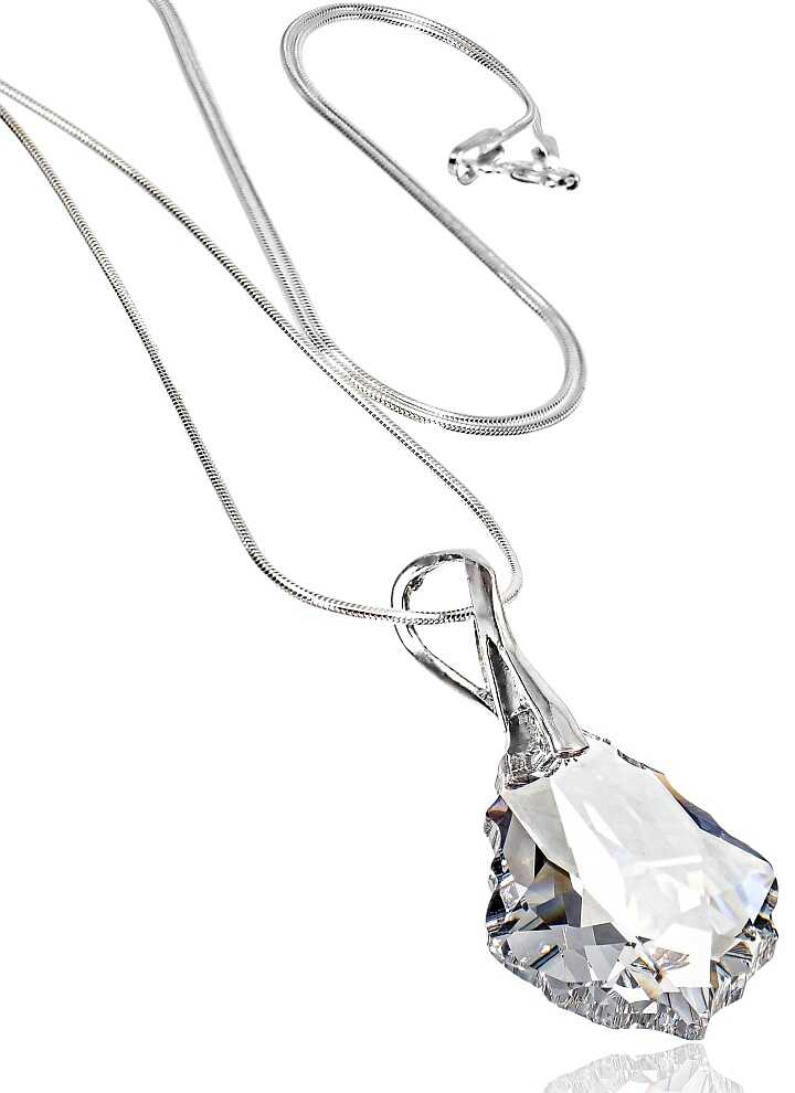 Kryształy wisiorek+łańcuszek CRYSTAL BAROQUE SREBRO