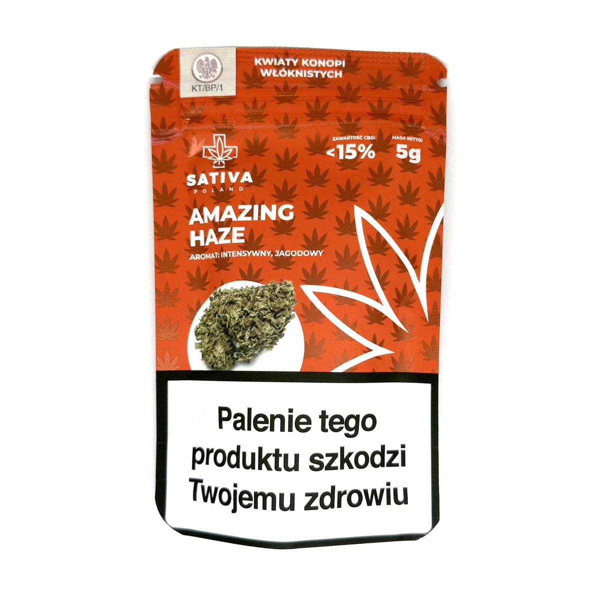 Sativa Poland, CBD Kwiaty Konopi ”Amazing Haze”, 5g