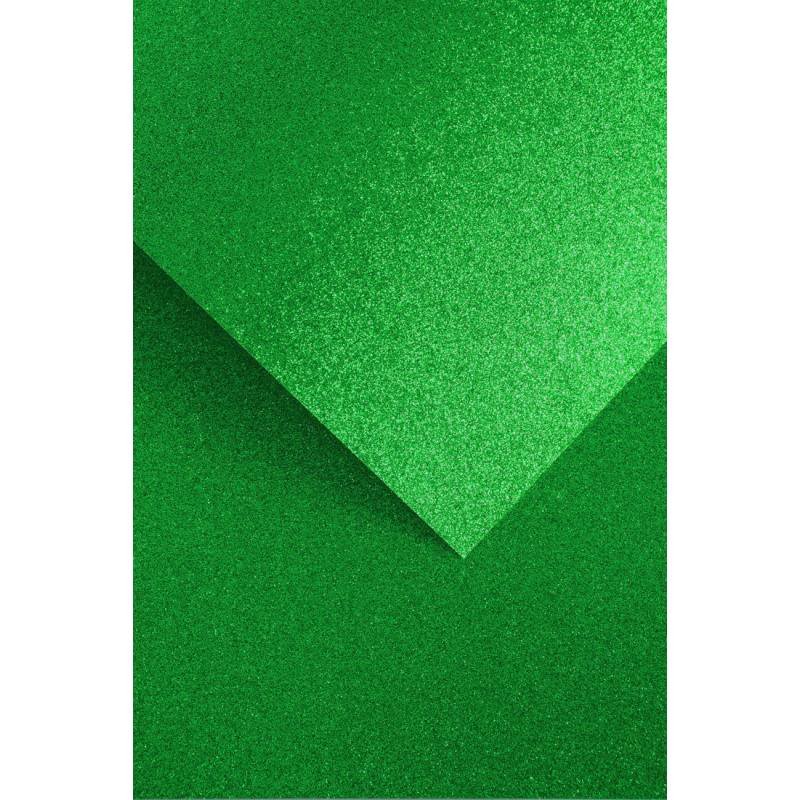 Papier ozdobny Galeria Papieru Brokat zielony 210g/m2 5ark. A4