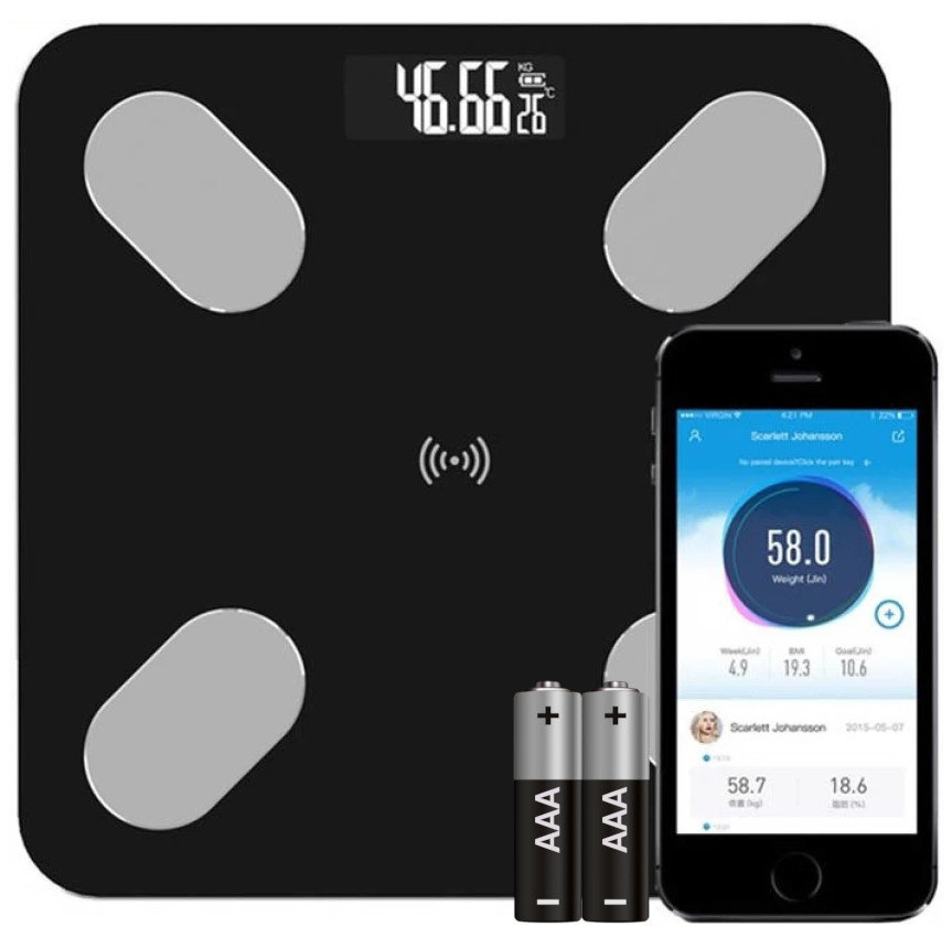 WAGA ŁAZIENKOWA ANALITYCZNA SLIM 180KG SMART+ 17w1 O183