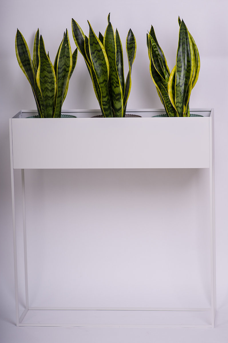 Donica metalowa Rodos X-LONG 85 cm BIAŁA