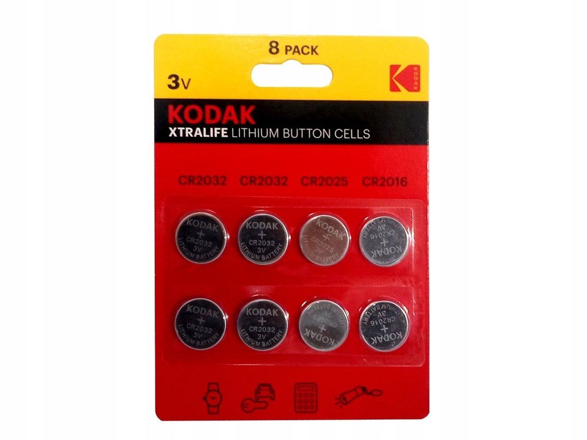 Baterie Kodak 4xCR2032, 2xCR2025, 2xCR2016