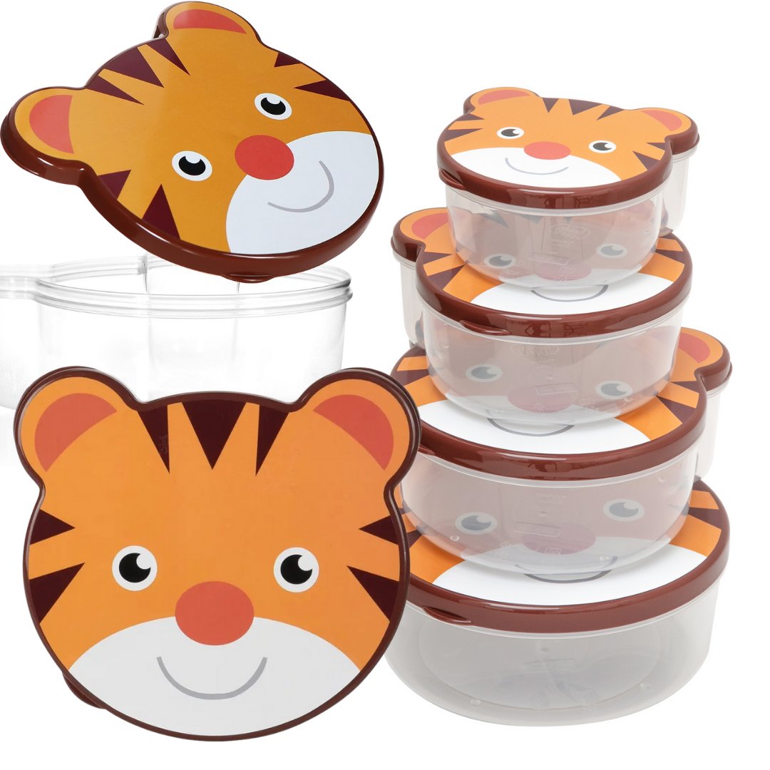 ZESTAW KOMPLET 4 POJEMNIKÓW DO ŻYWNOŚCI DLA DZIECI