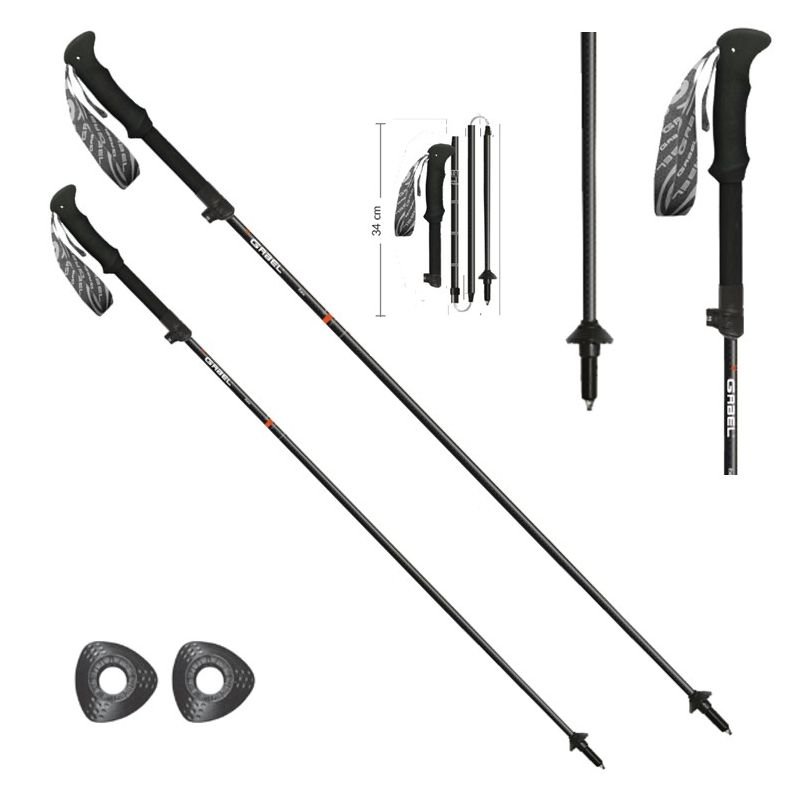 Kije Trekkingowe GABEL IBEX CARBON XTL 116-135 cm