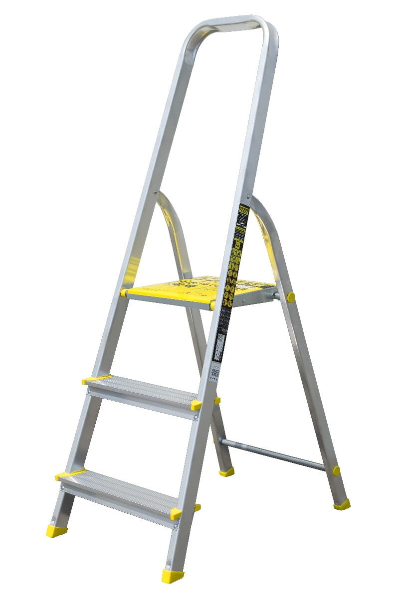 Drabina Aluminiowa Domowa BS-DA3 3 Stopnie 150kg Bayersystem