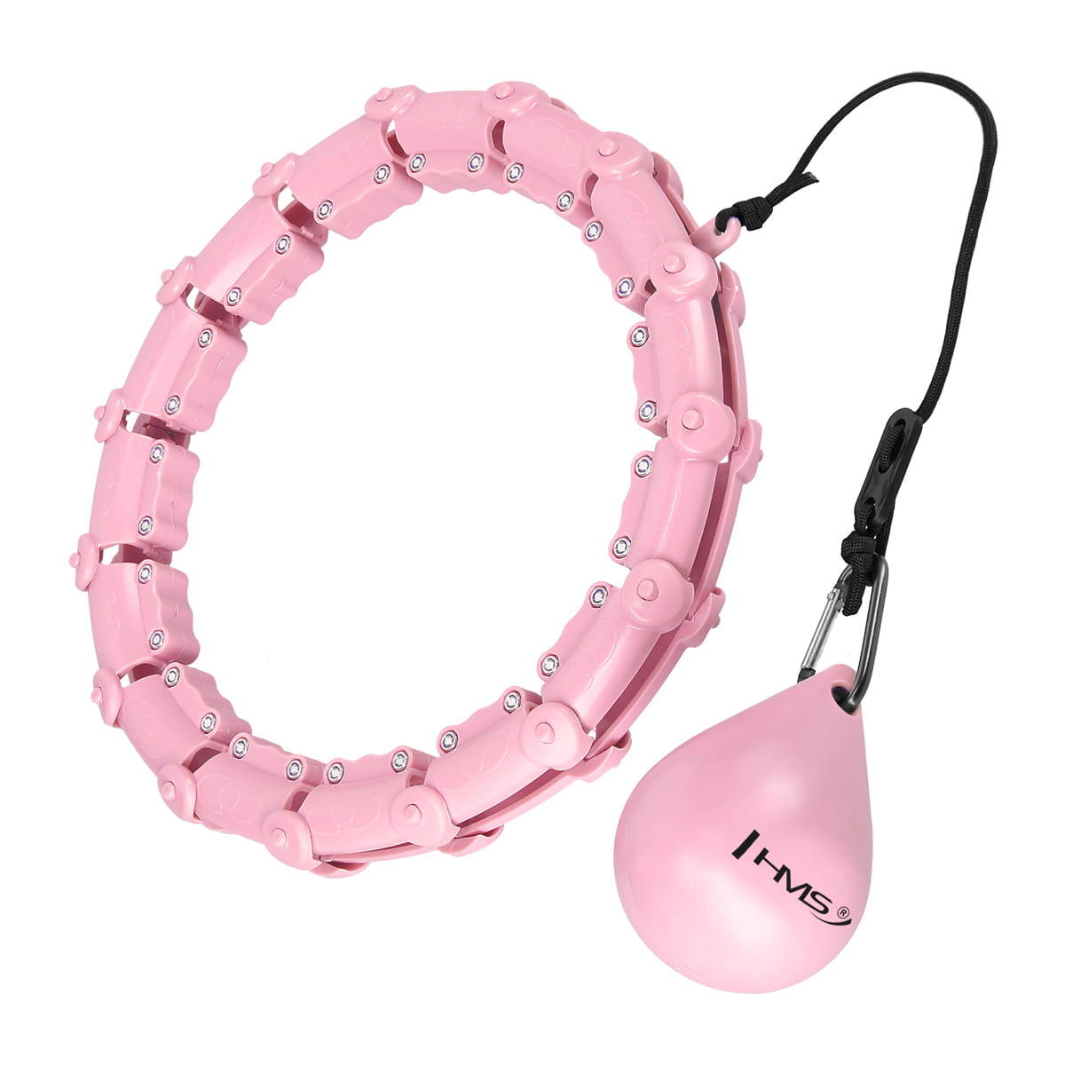 HULA HOP LIGHT PINK Z WYPUSTKAMI I OBCIĄŻNIKIEM HMS HHW02