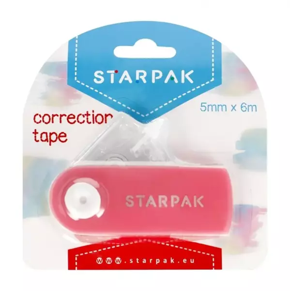 Korektor w taśmie 5mmx6m różowy - STARPAK