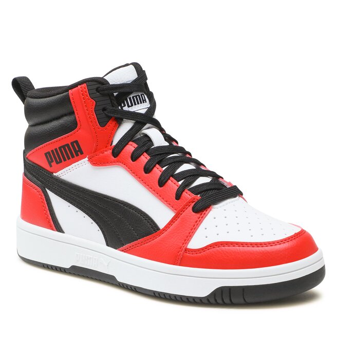 Sneakersy Puma Rebound V6 Mid Jr 393831 03 Puma White-Puma Black-For All Time Red