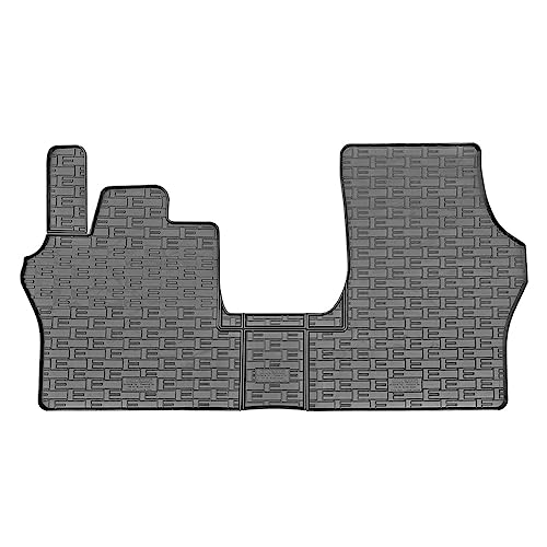 CIKCar Zestaw gumowych mat kompatybilnych z Volkswagen ID.Buzz Cargo 2022- (3-częściowy)